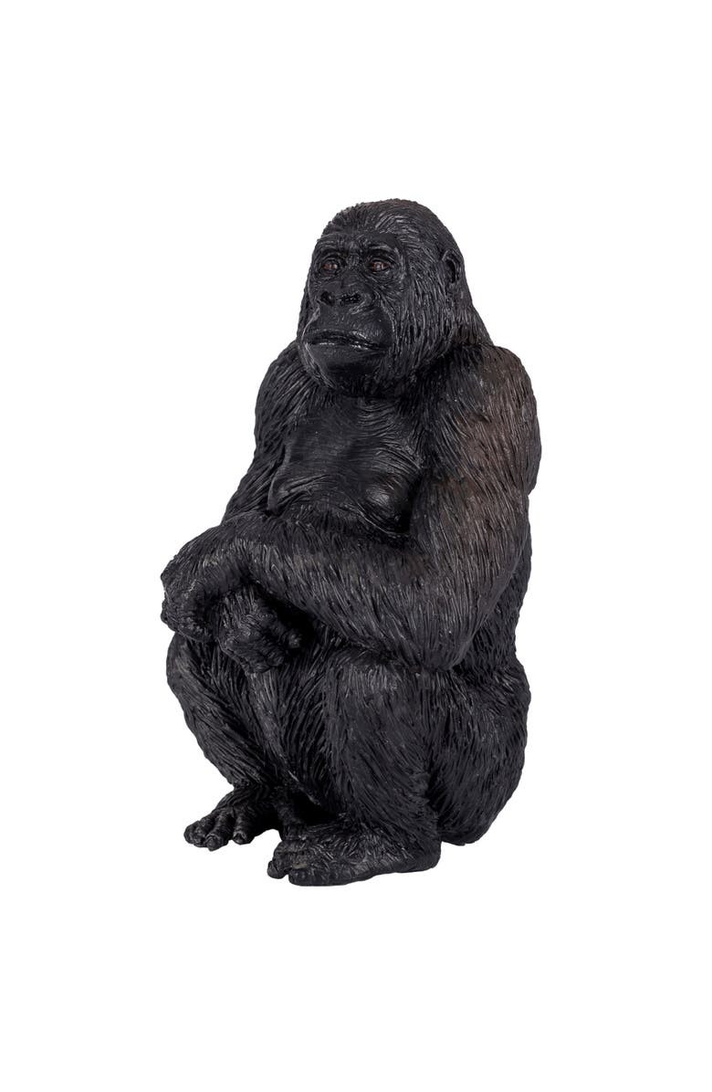 Legler USA Mojo Gorilla Female International Wildlife Hand Painted Toy Figurine, Alternate, color, Black