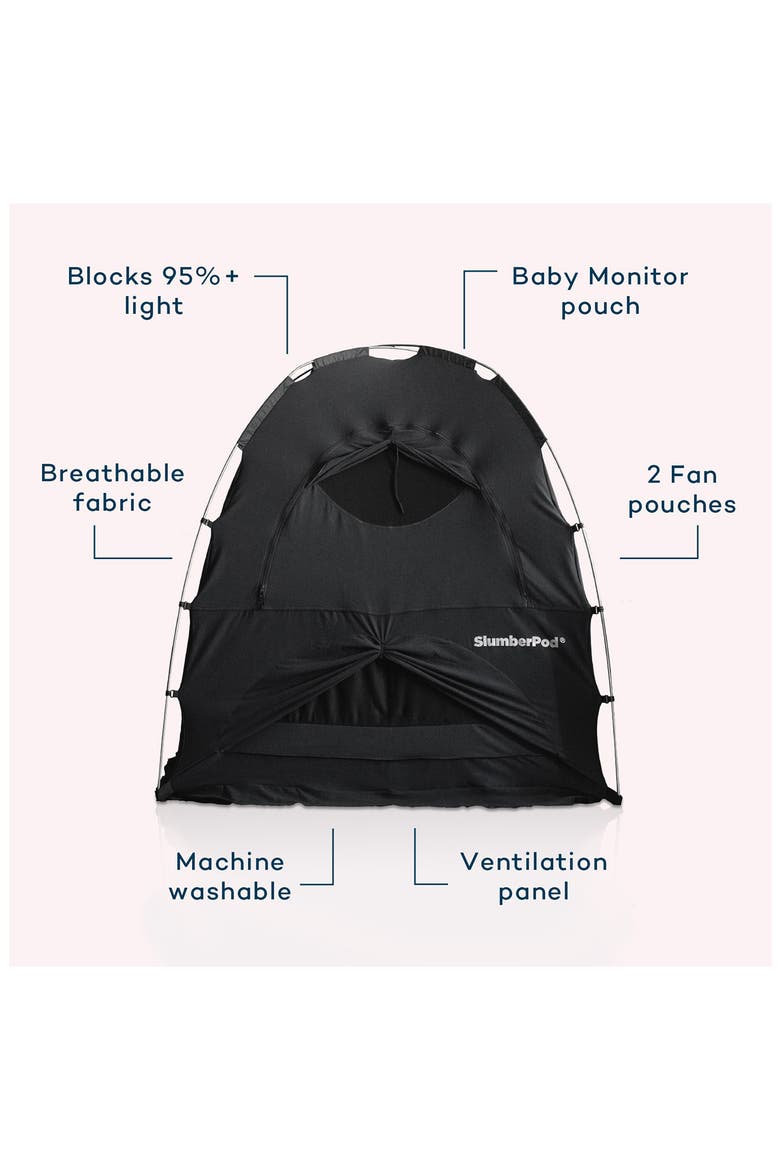 Blackout Sleep Tent, Alternate, color, BLACK