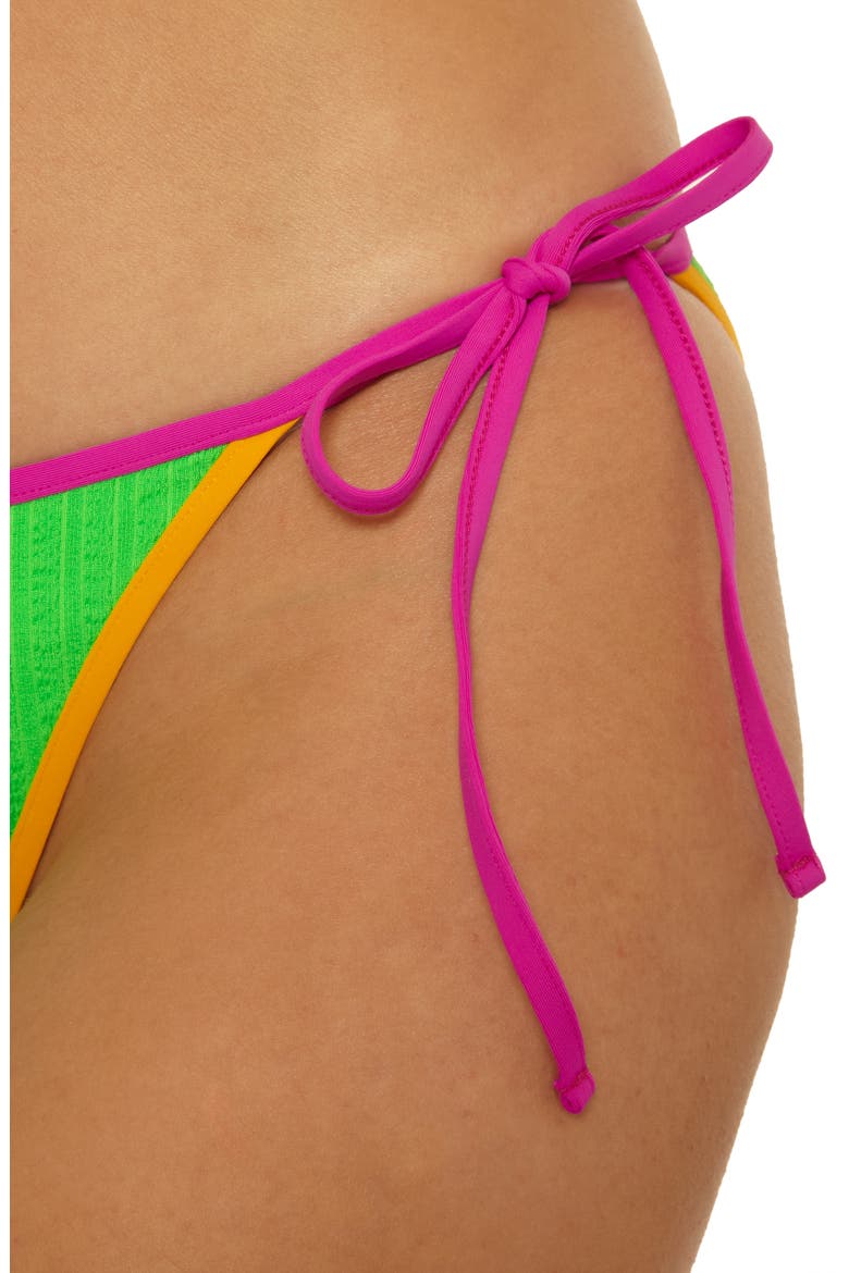 Crinkle Crush Reversible Side Tie Bikini Bottoms, Alternate, color, MEADOW