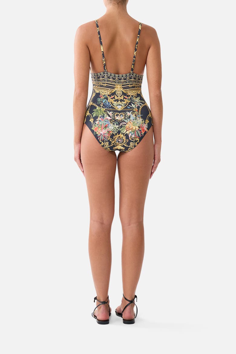 High Tri One Piece W Front Trim, Alternate, color, Palace Zoology