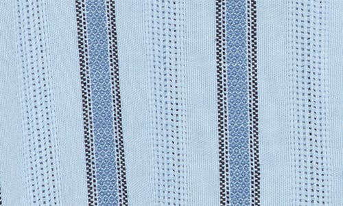 Truth Stripe Print Button-up Camp Shirt