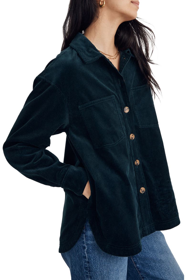 Corduroy Kentwood Oversize Shirt Jacket, Main, color, ANCIENT FOREST