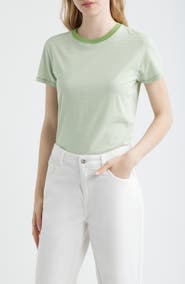 FRAME The Stripe Cotton Baby Tee
