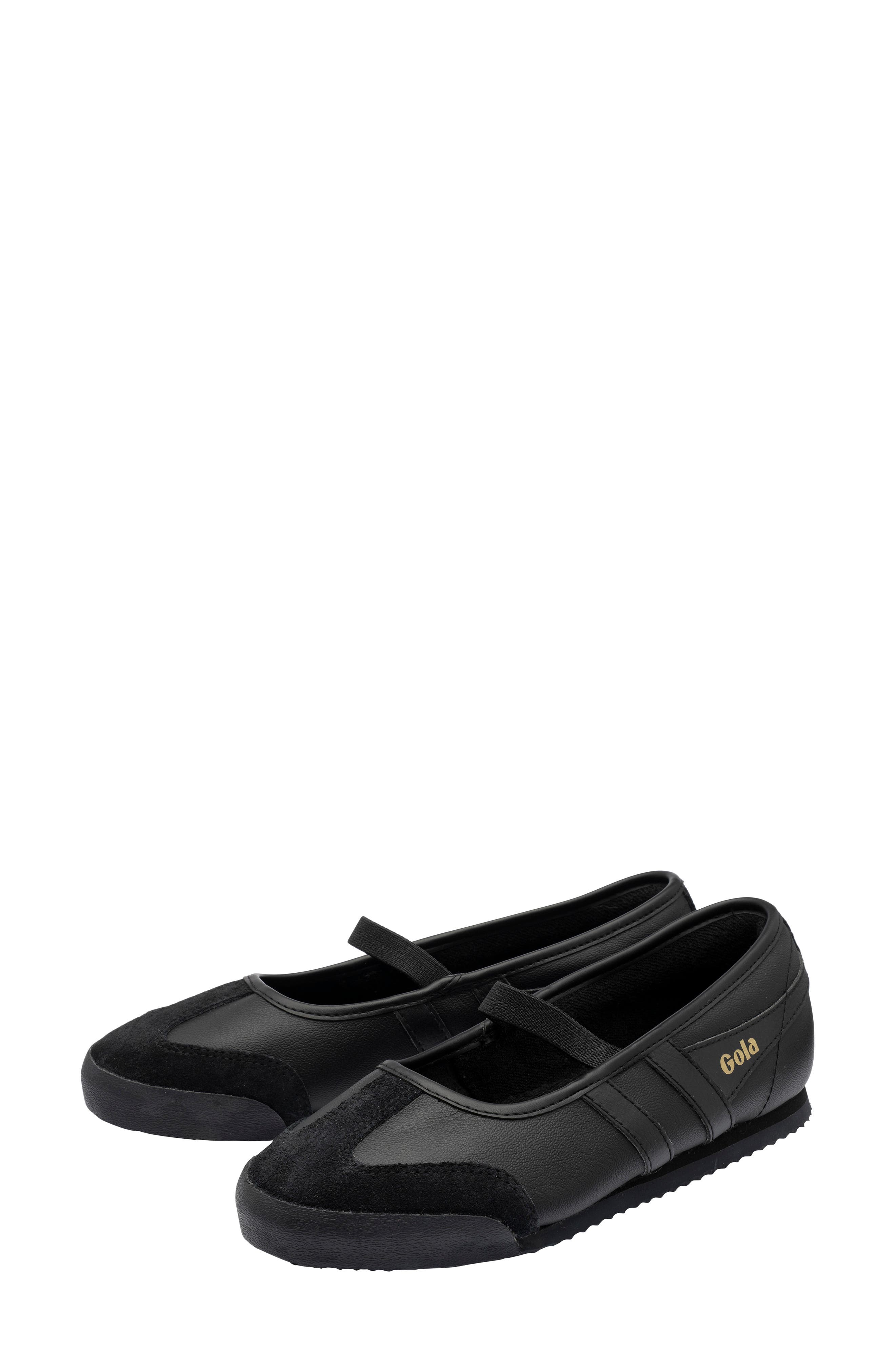 Celestra Leather Mary Jane Sneaker, Alternate, color, BLACK/ BLACK
