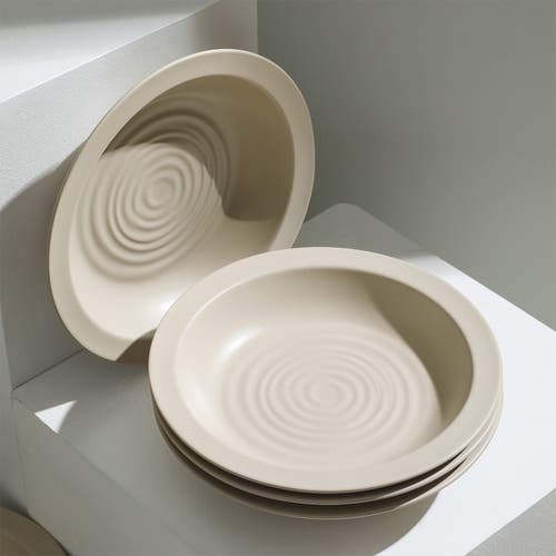 Stone Lain Orbit Stoneware 4-piece Pasta Bowl Set In Neutral