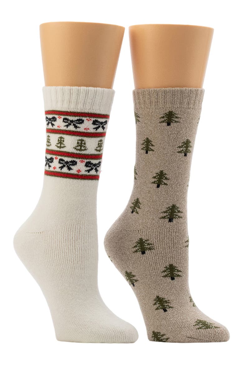 2-Pack Chalet Crew Socks, Alternate, color, MARSHMALLOW