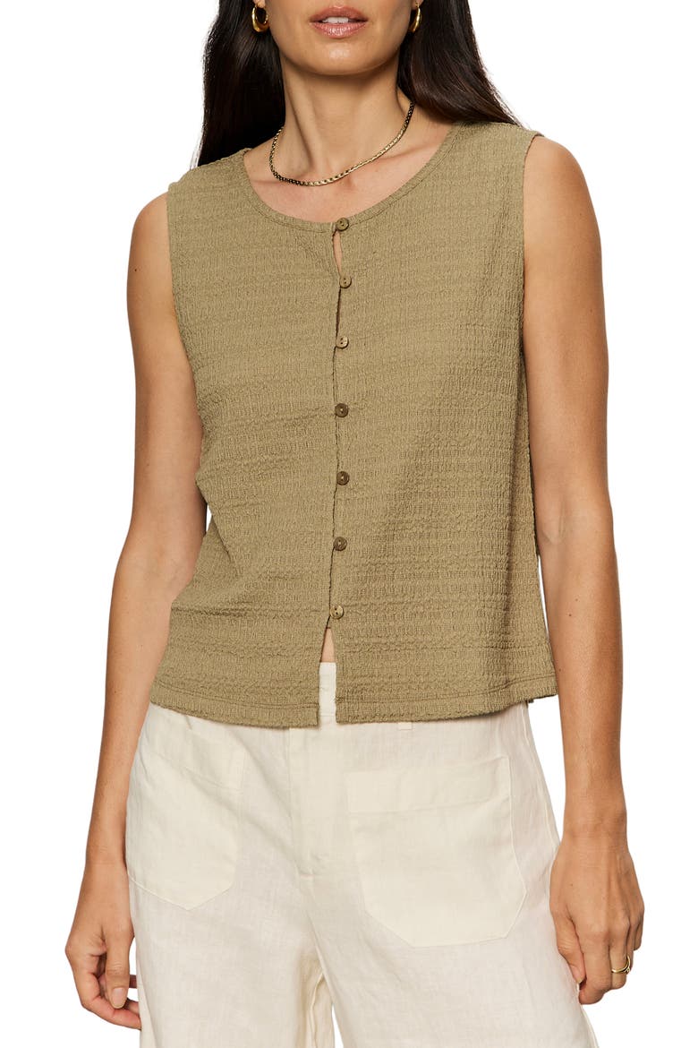 Textured Vacation Knit Vest, Main, color, COVERT GREEN