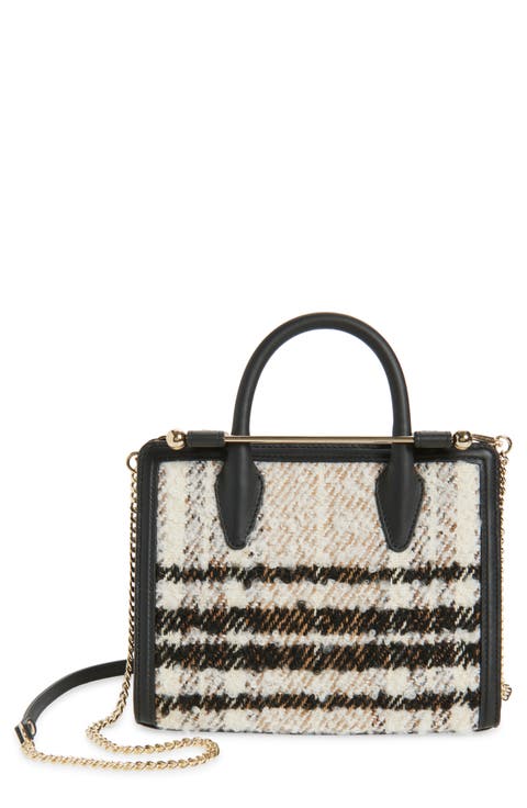 Mini Bouclé & Leather Tote