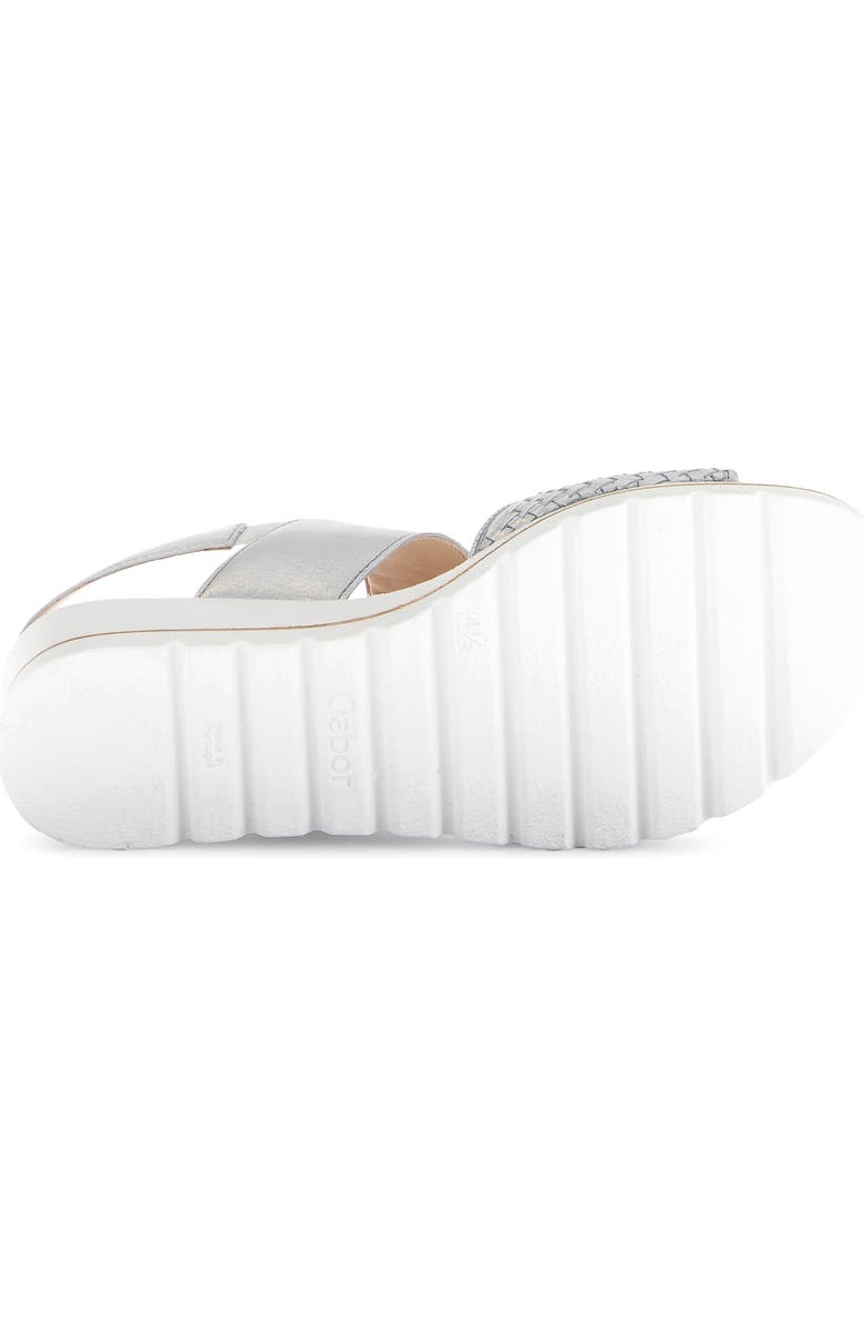 Gabor Lug Sole Quarter Strap Sandal, Alternate, color, Silver