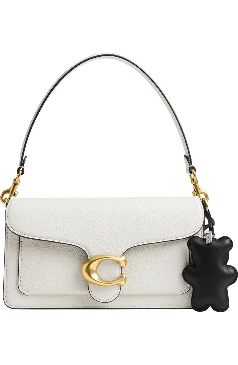 COACH Puffy Bear Leather Bag Charm, Alternate, color,