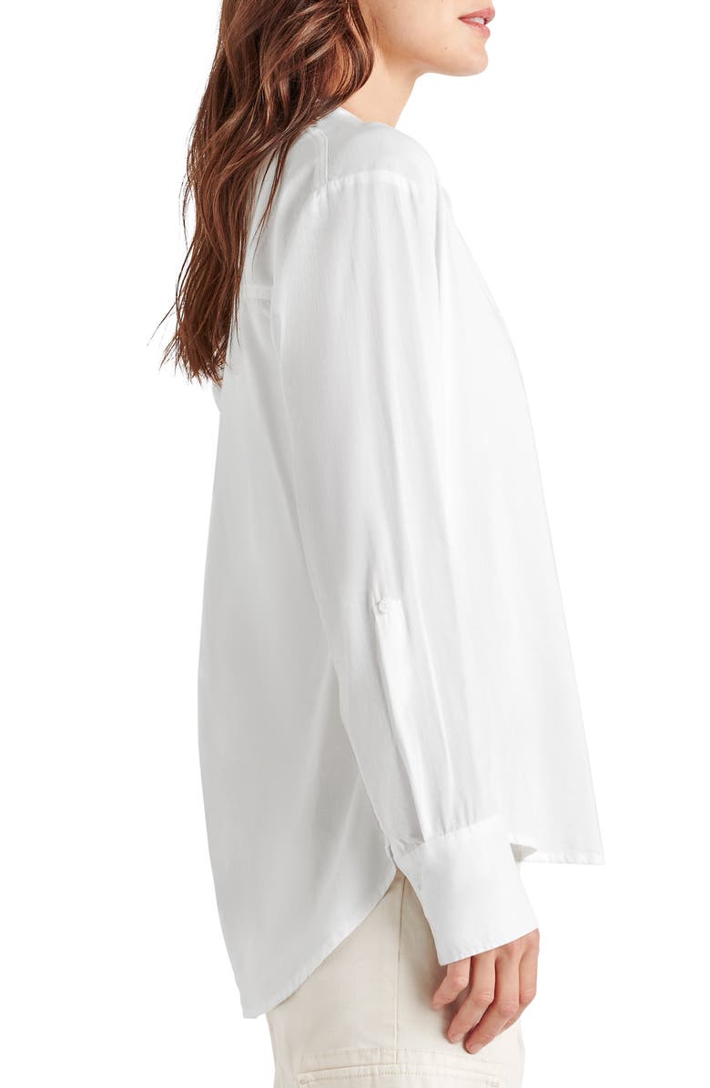 Splendid Reese Cotton Blend Button-Down Shirt, Alternate, color, White