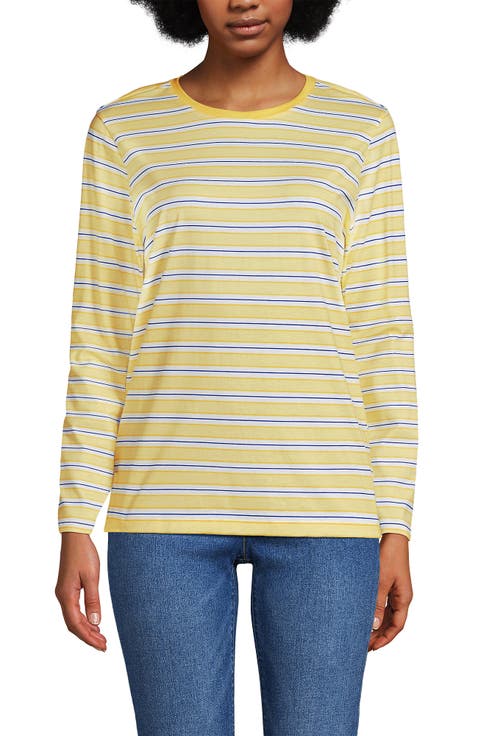 Relaxed Supima Cotton Long Sleeve Crew Neck T-Shirt