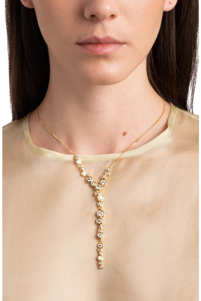 Asterales Cascading Necklace, Alternate, color, STONES