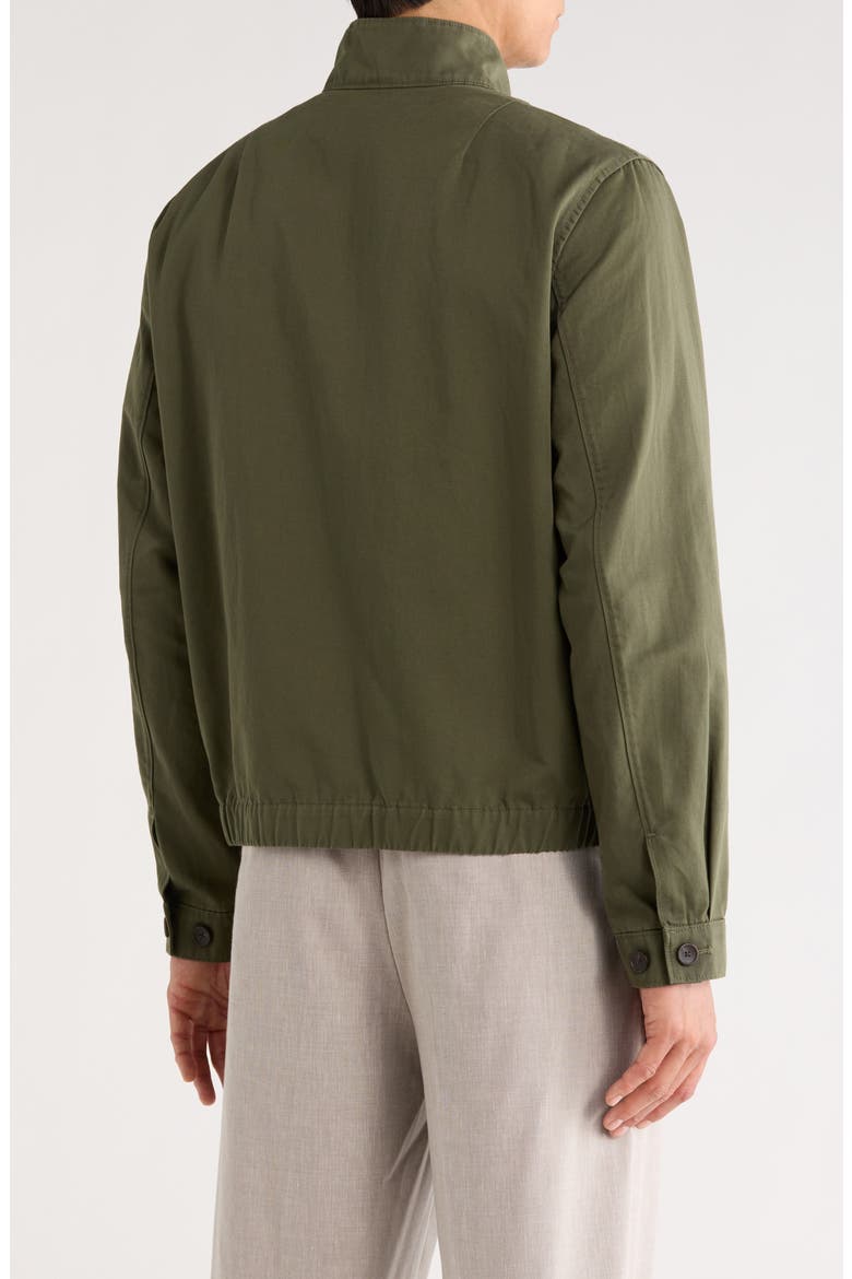 Cotton & Linen Bomber Jacket, Alternate, color, COULTER GREEN