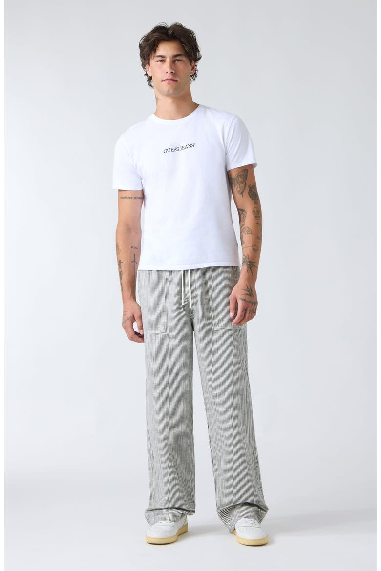 Stripe Drawstring Pants, Alternate, color, DARK GREY