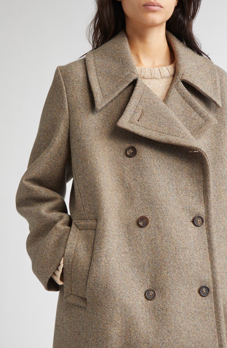Johnstons of Elgin Great Double Breasted Wool Coat, Alternate, color, Partridge Tweed Herringbone