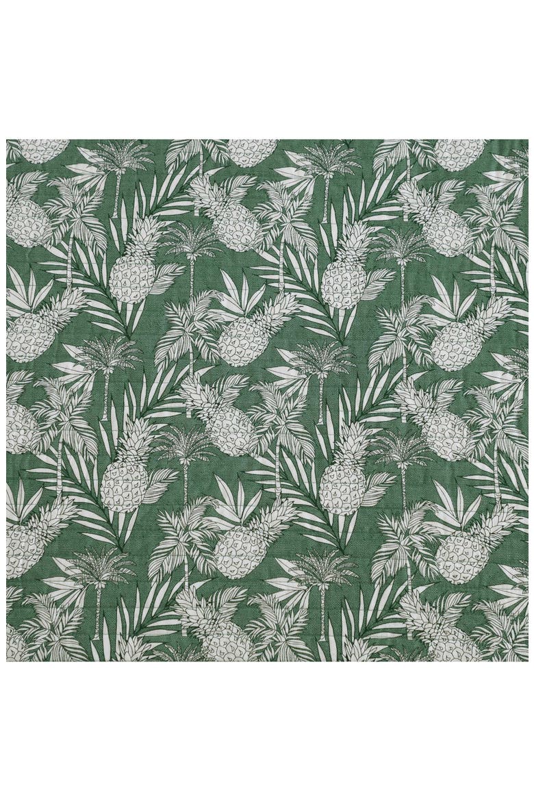 Pineapple Venture Cotton Quilt Set, Alternate, color, GREEN