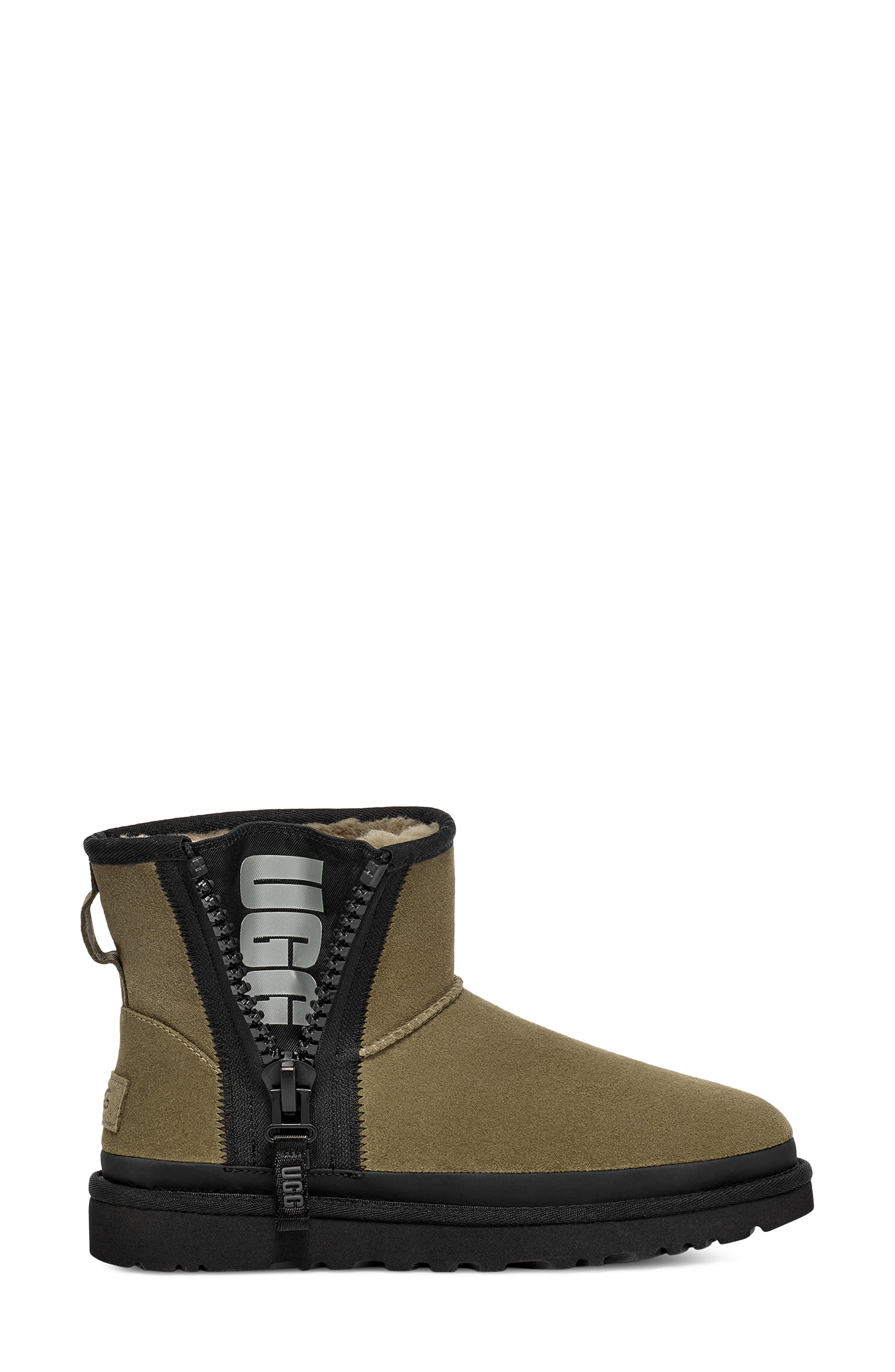 Mini Classic Zip Bootie, Alternate, color, BURNT OLIVE