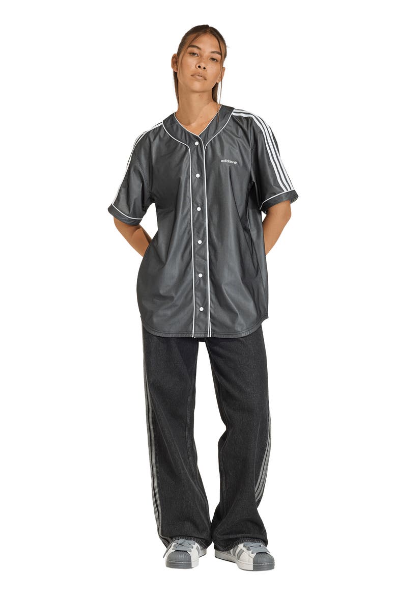Baseball Oversize Shirt, Alternate, color, BLACK
