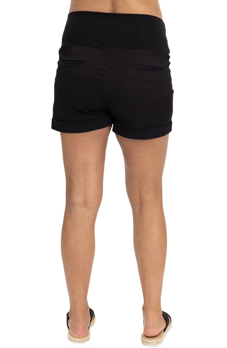Angel Maternity Over the Belly Maternity Shorts, Alternate, color,