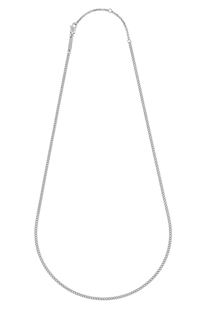 Men's Fine Curb Chain Necklace, Main, color, SILVER/ GOLD