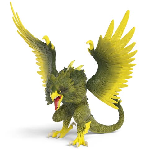 Eldrador Creatures, Jungle Raptor, 6 Inch Green & Yellow Bird Of Prey