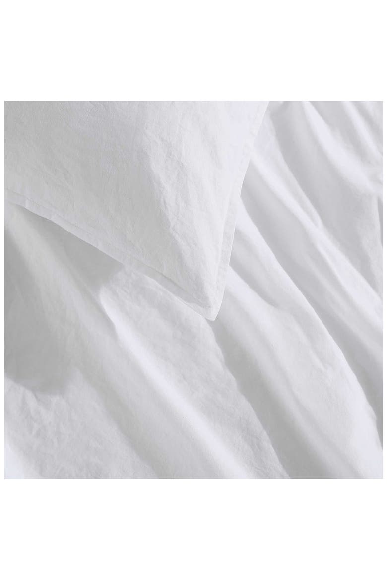 Washed Percale Comforter & Shams Set, Alternate, color, WHITE