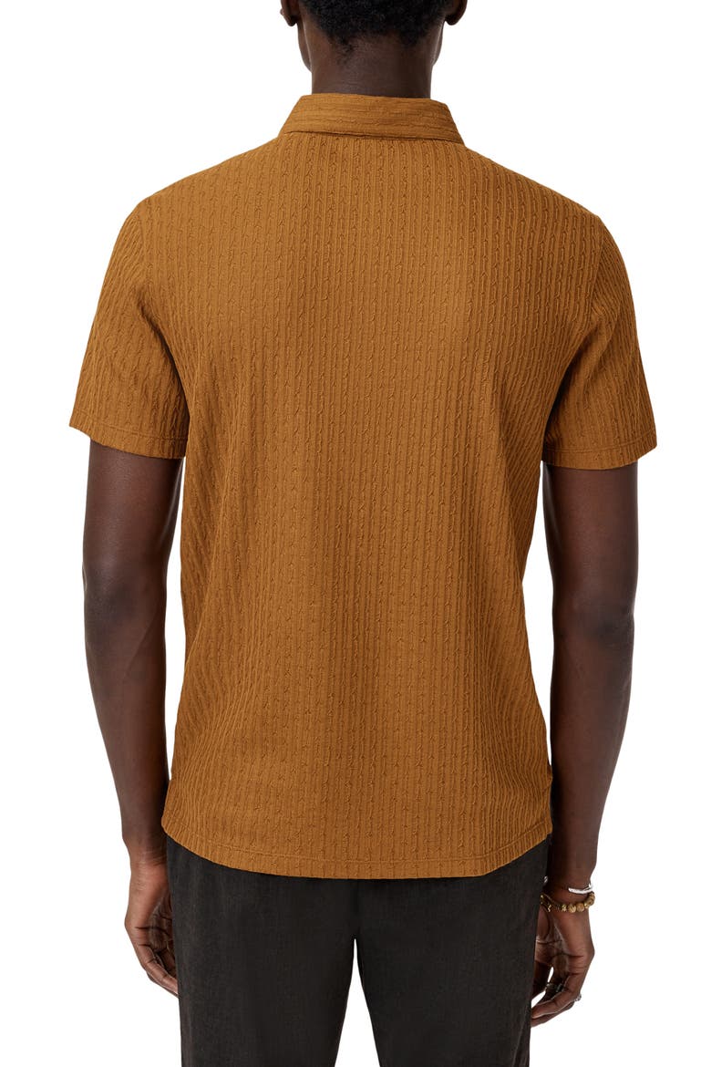 Grana Texture Polo, Alternate, color, SIENNA BROWN