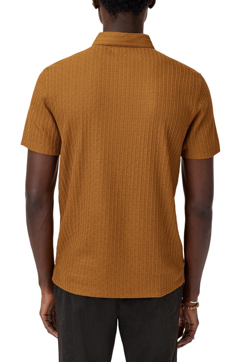 John Varvatos Grana Texture Polo, Alternate, color, Sienna Brown