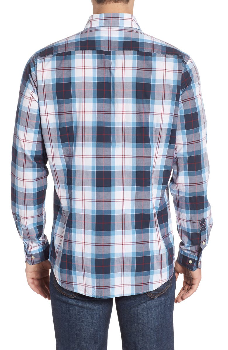 Barbour Cabin Tailored Fit Plaid Sport Shirt, Alternate, color, 