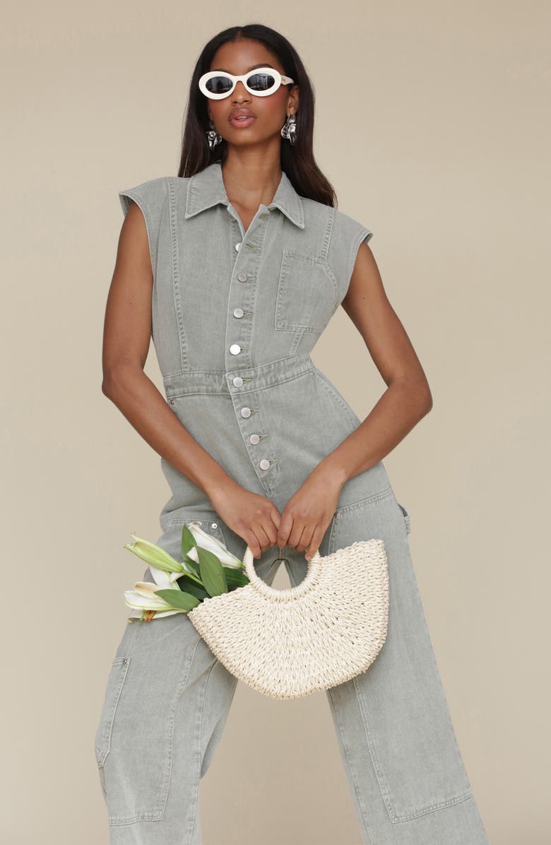 Avec Les Filles Wide Leg Carpenter Jumpsuit, Alternate, color,