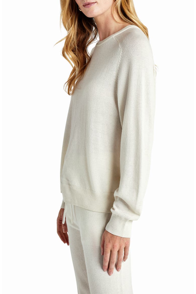 Elin Crewneck Sweater, Alternate, color, SNOW