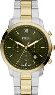 Fossil Neutra Chronograph Two-Tone Bracelet Watch, 44mm