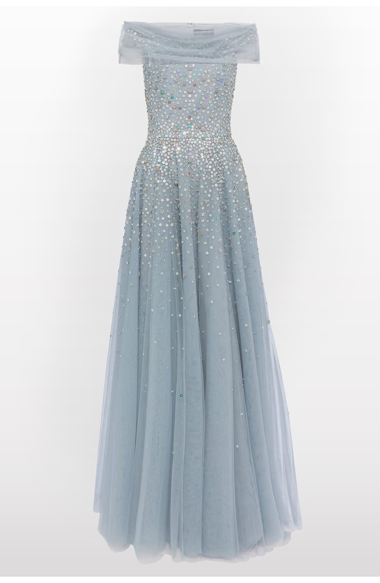 Jenny Packham Bee Gown, Main, color, Steel Blue