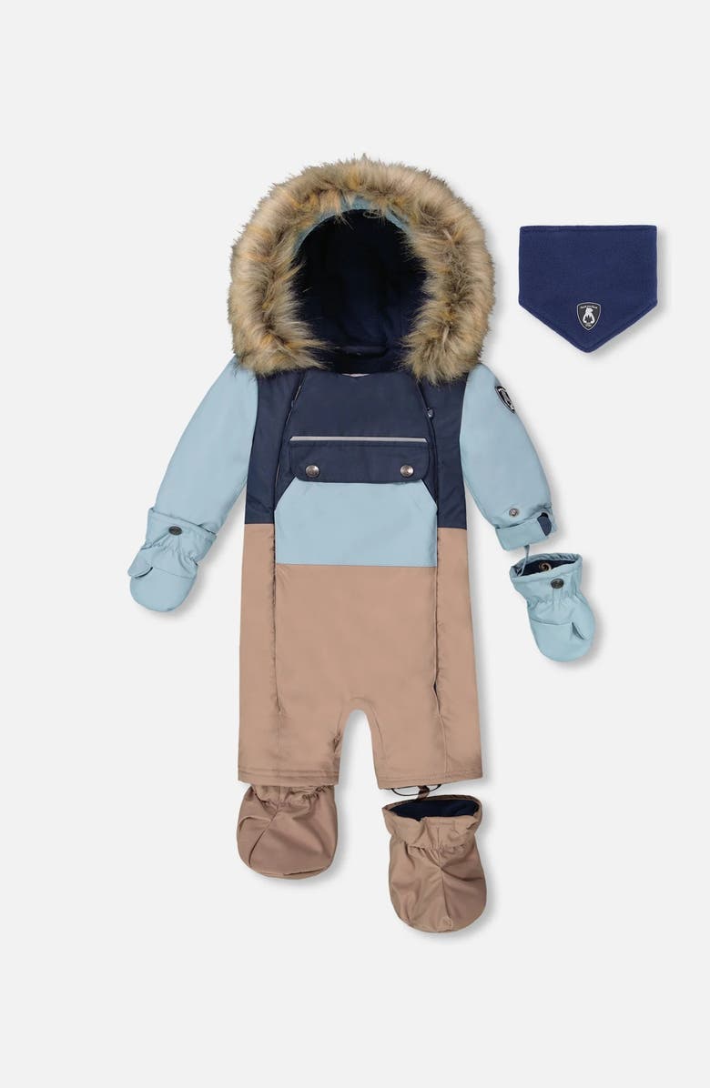 Deux par Deux One-Piece Play Snowsuit Designed for Car Seat, Main, color,