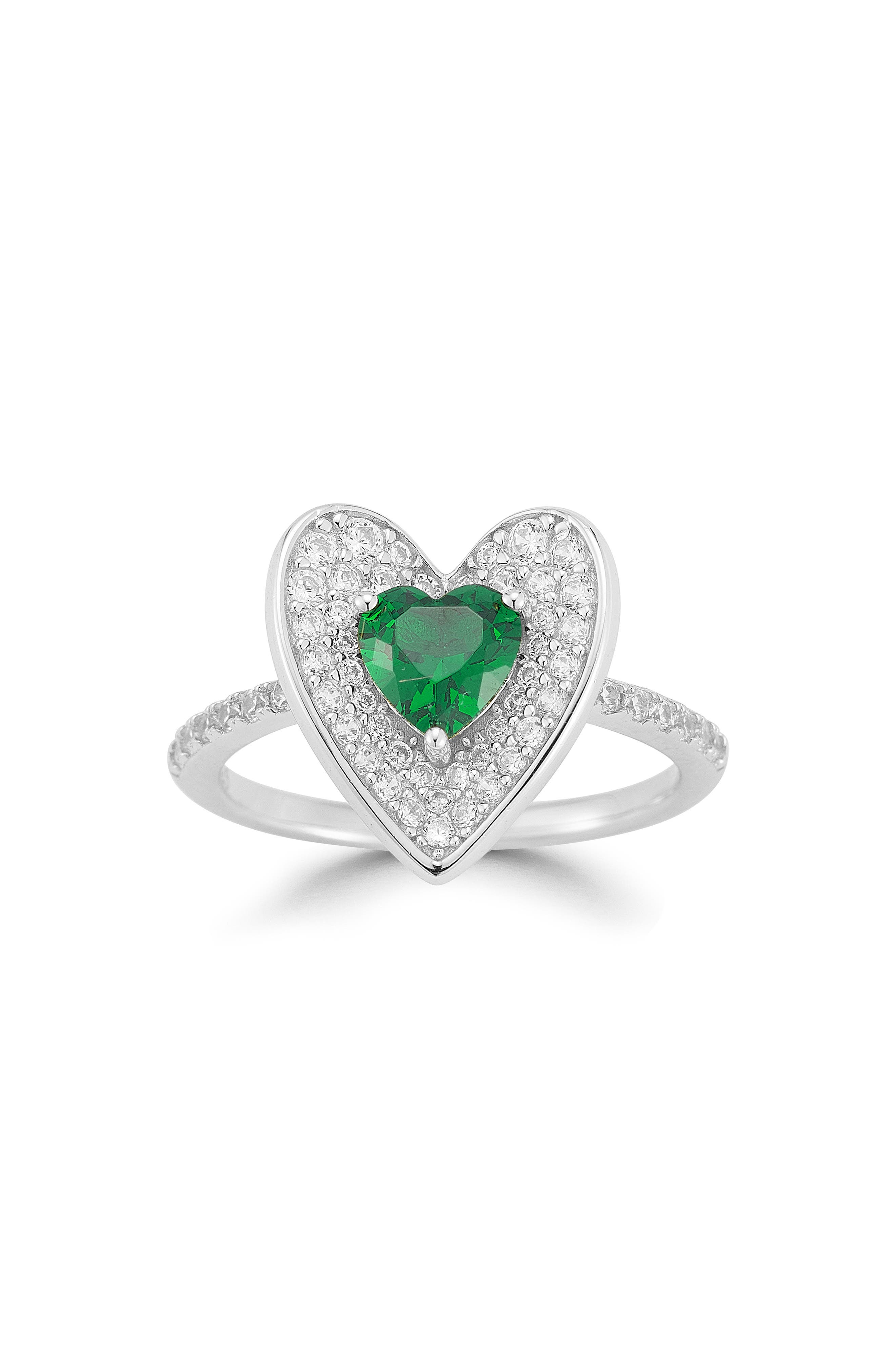 SPHERA MILANO CZ Pavé Double Heart Ring