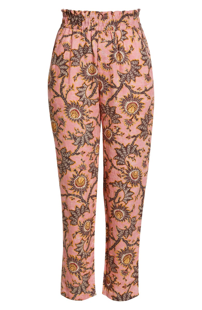 A.L.C. Henry Print Linen Pants, Alternate, color, 