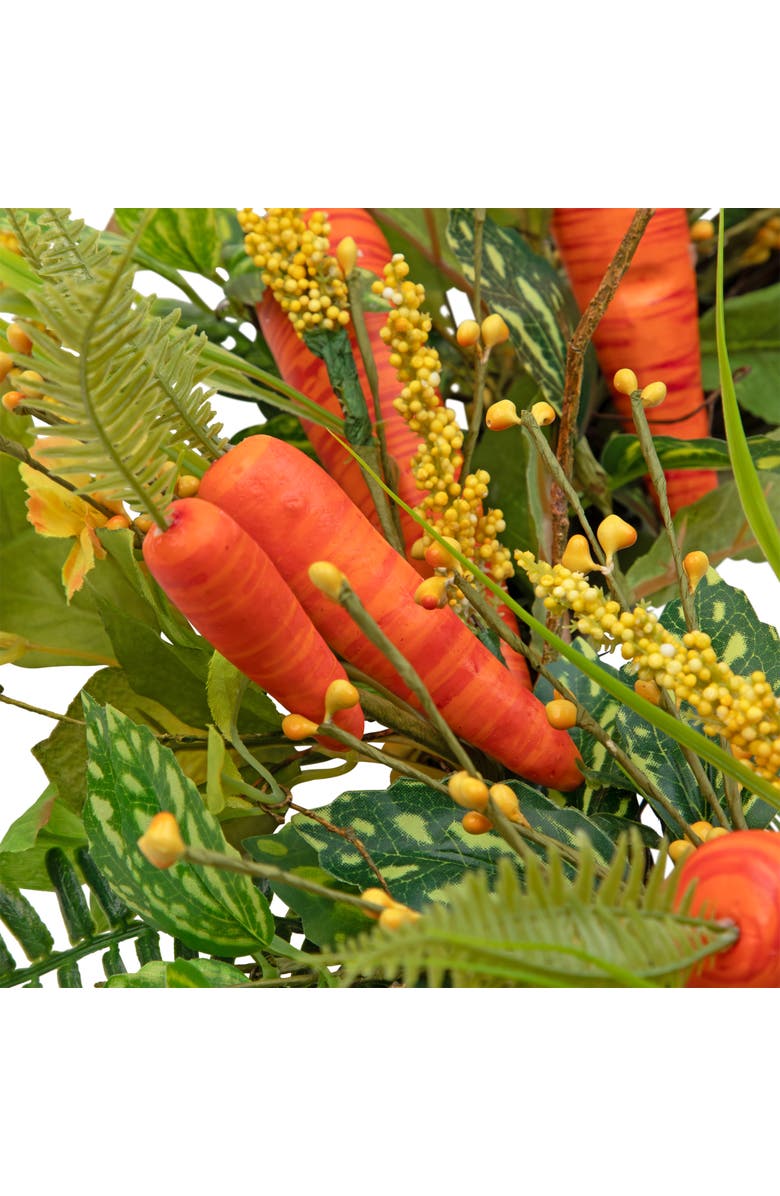 Northlight Floral Easter Artificial Wreath with Spring Carrots - 22", Alternate, color, Orange