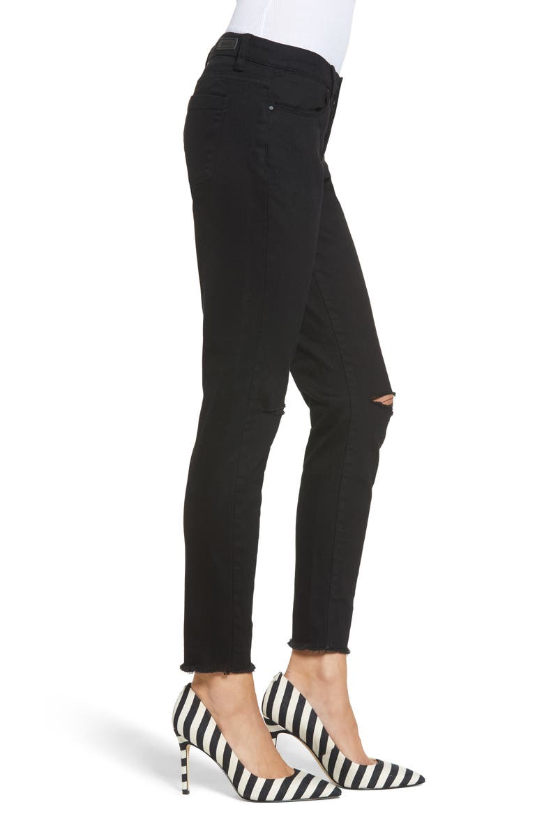 Crazy Train Skinny Ankle Jeans, Alternate, color, BLACK
