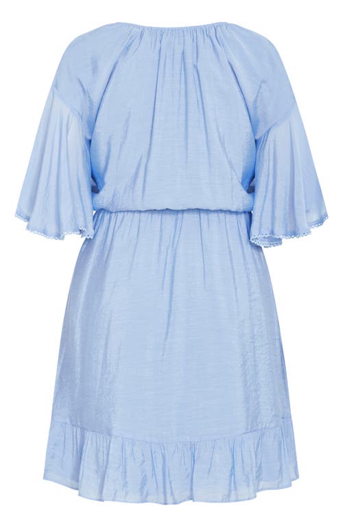 City Chic Ayanna Woven Dress In Blue