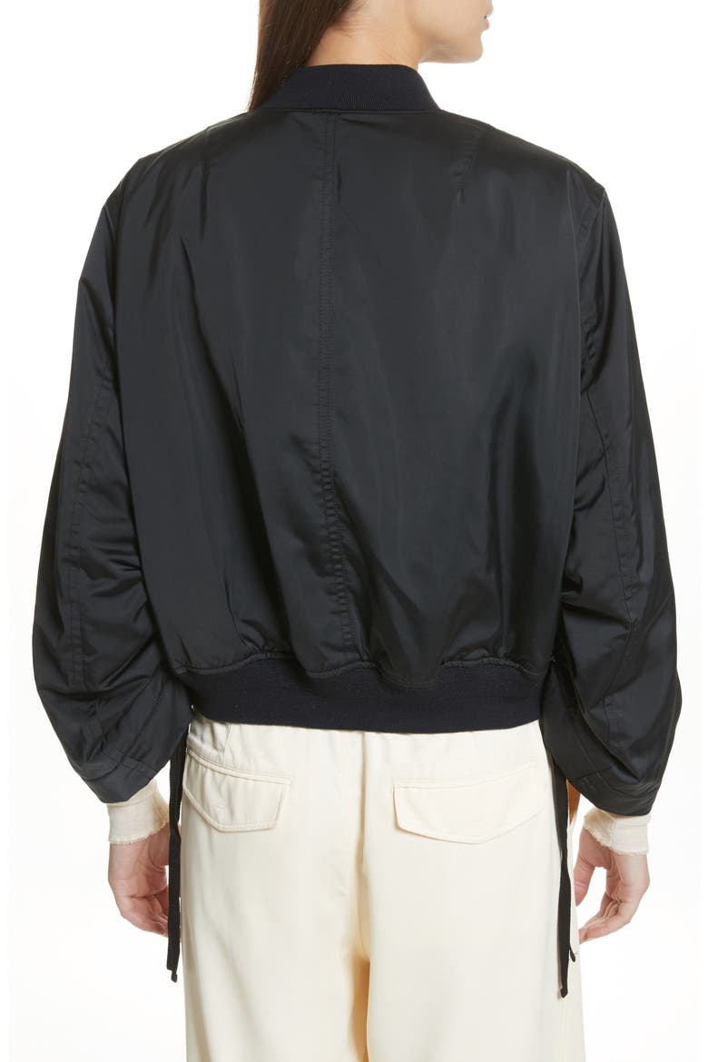 Parachute Bomber Jacket, Alternate, color, BLACK