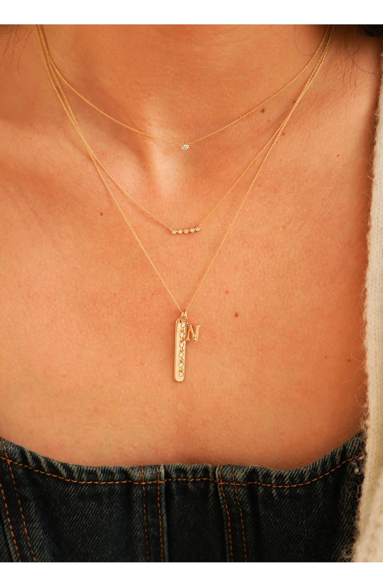 Dana Rebecca Designs Lulu Jack Bezel Diamond Bar Necklace, Alternate, color,