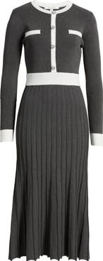 ZOE AND CLAIRE Long Sleeve A-Line Sweater Dress