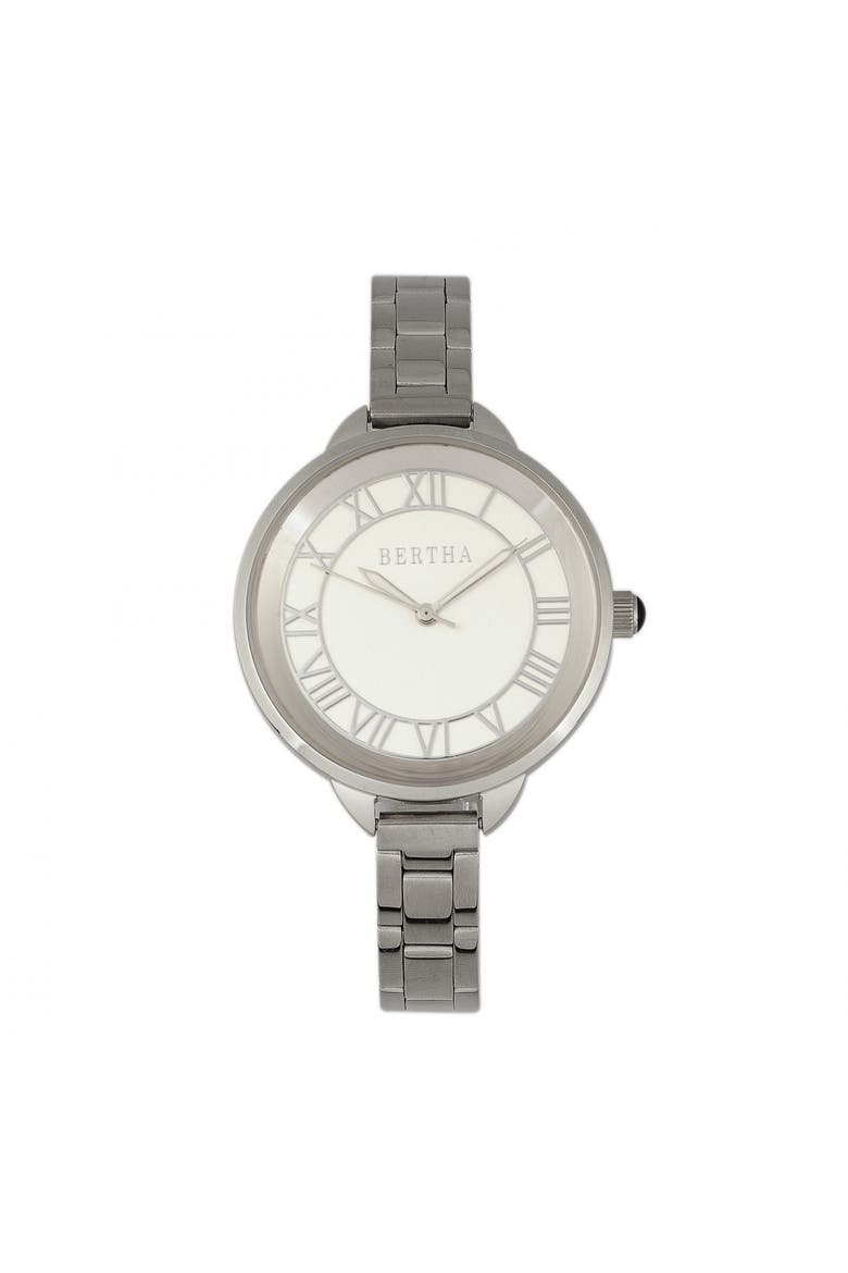 Madison Sunray Dial Bracelet Watch, Main, color, Silver