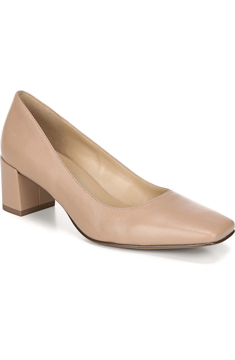 Naturalizer Karina Square Toe Pump, Main, color, Gingersnap Leather
