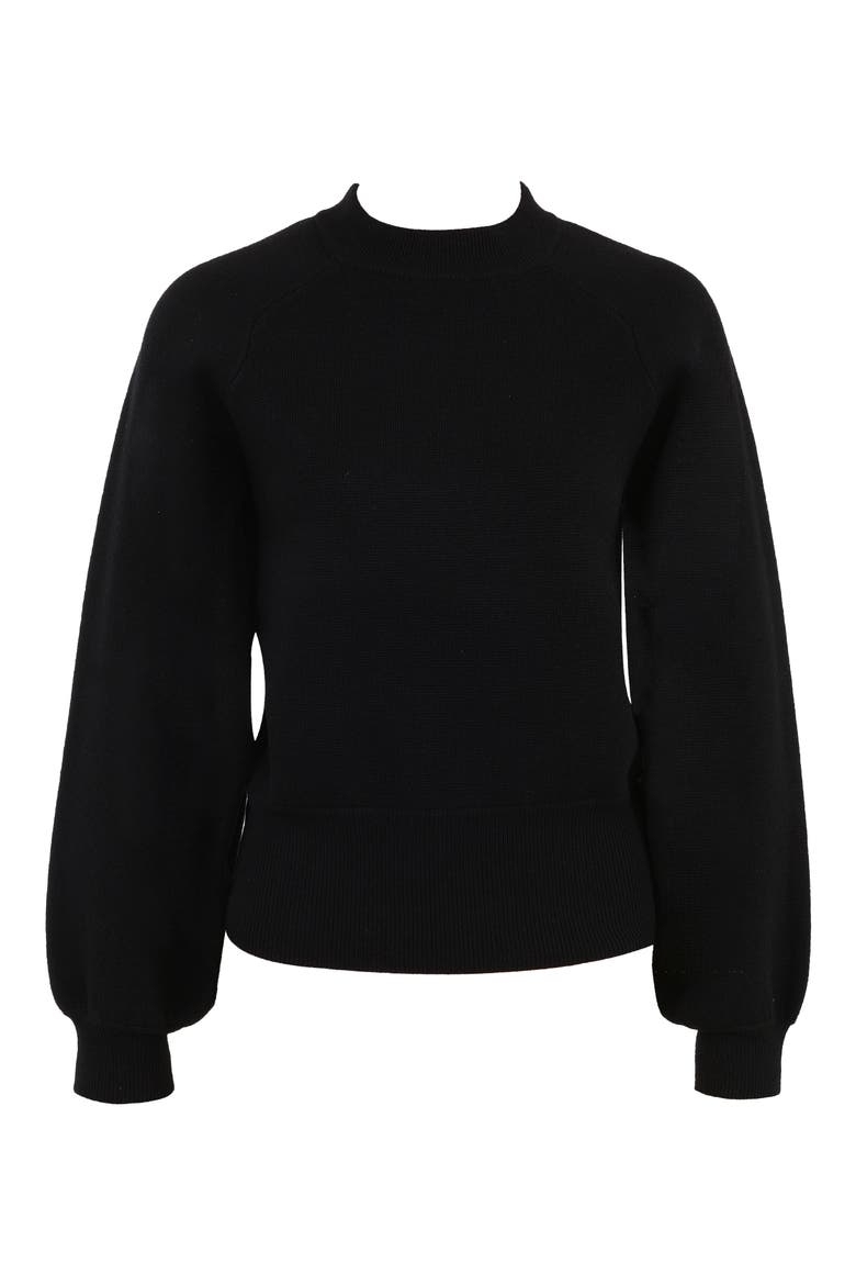 Cressida Wool Blend Sweater, Alternate, color, BLACK