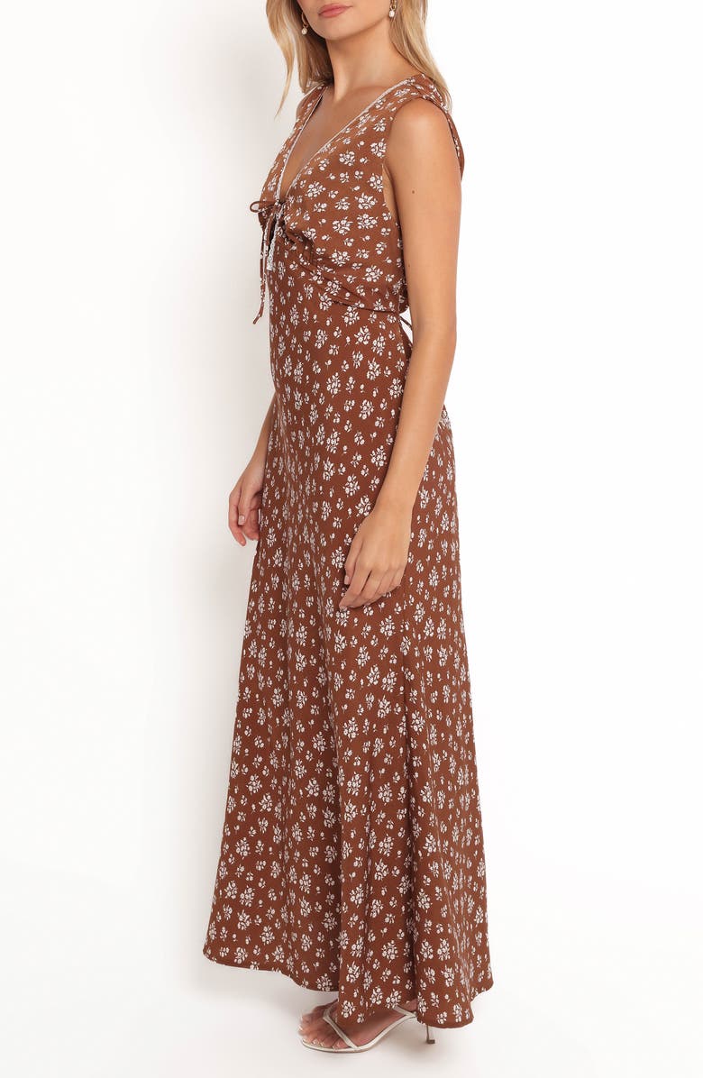 Petal & Pup Jackson Floral Print Maxi Dress, Alternate, color, Brown Ditsy Floral