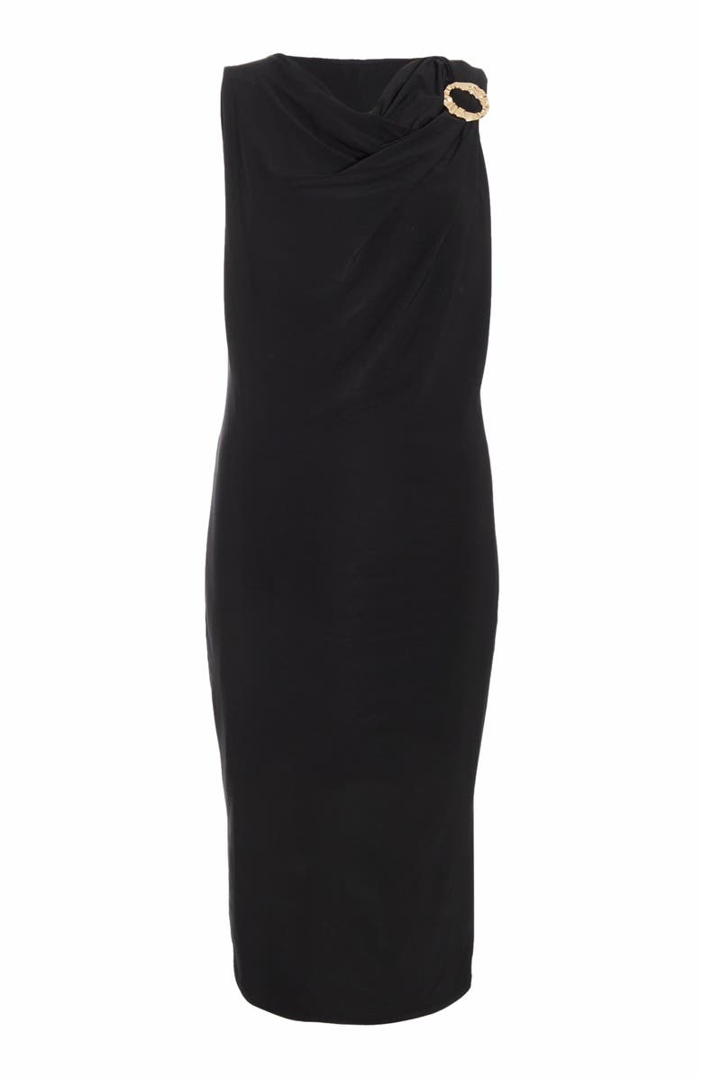 slim fit dress slacks Alicia Mixed Media Dress – Dress the Population main image 1