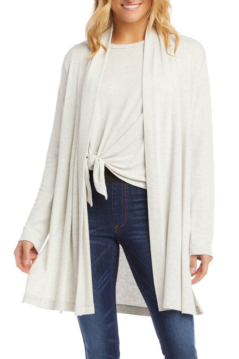 Longline Cardigan, Main, color, HEATHER