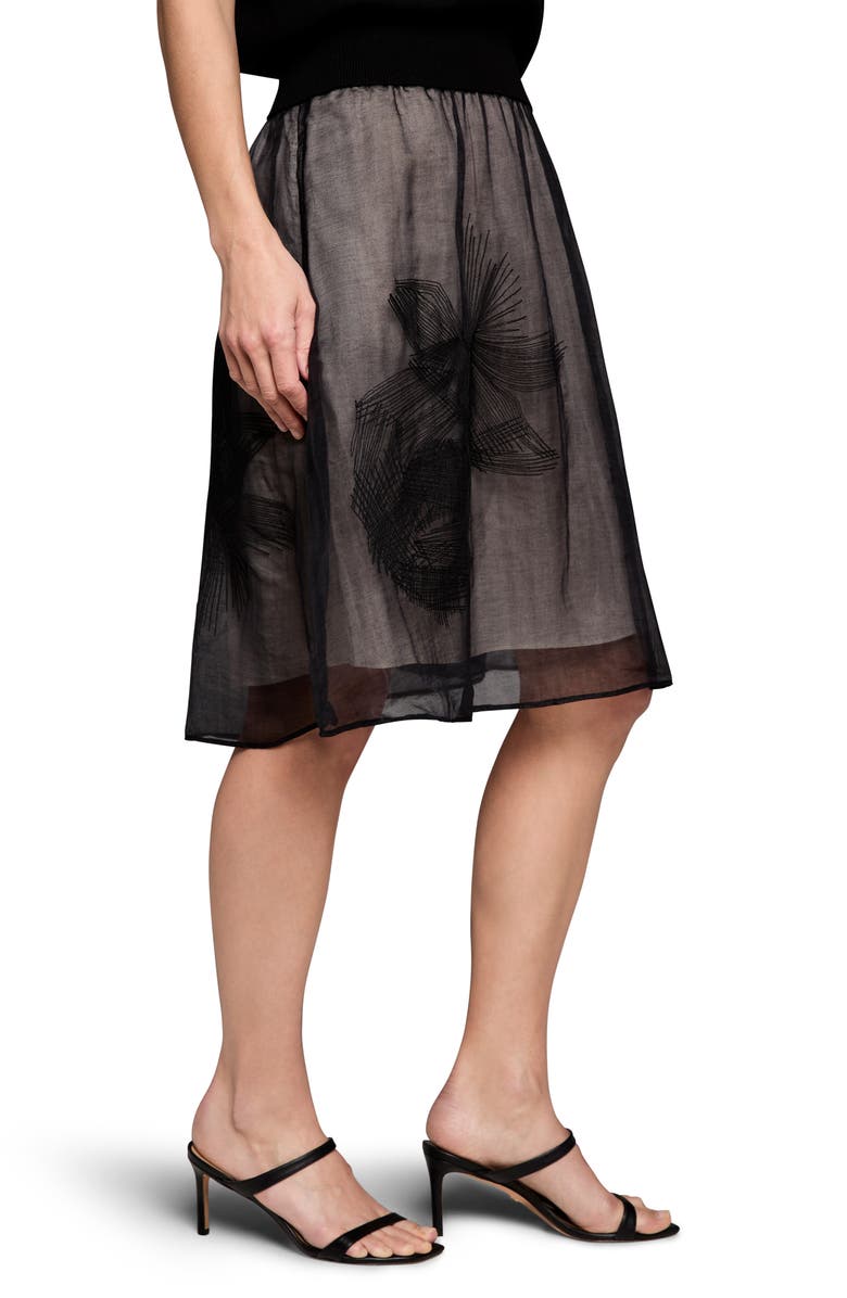 NIC+ZOE Embroidered Mesh Skirt, Alternate, color, Black Multi